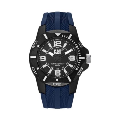 CAT Diver LR-161-26-136 Analog Blue Silicone Strap Men Watch 